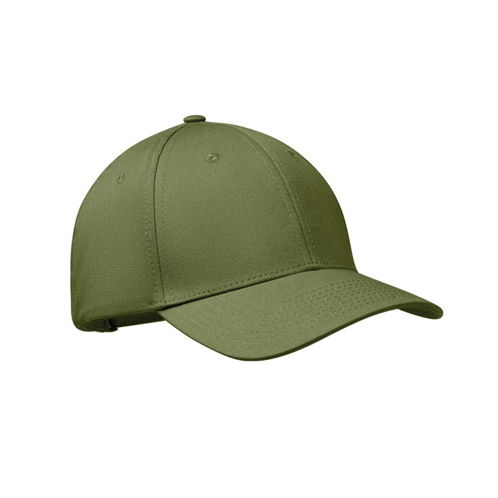 Casquette baseball promotionnelle 6 pans coton 280g Bahamas vert armée vert